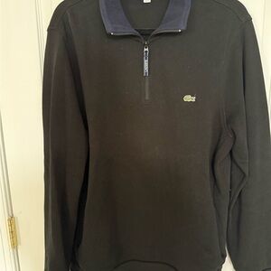 Lacoste Black Zip Up Sweater